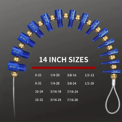 Detachable Nut & Bolt Size Gauge, 26 Male & Female Gauges
