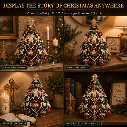 ⏳ Last Day 49% OFF – ✝️ Beginner-Friendly Tree of Faith 3D Quilted Christmas Tree Sewing Kit | Complete Kit with Coordinated Fabrics, Beads & Step-by-Step Guide Included 💕