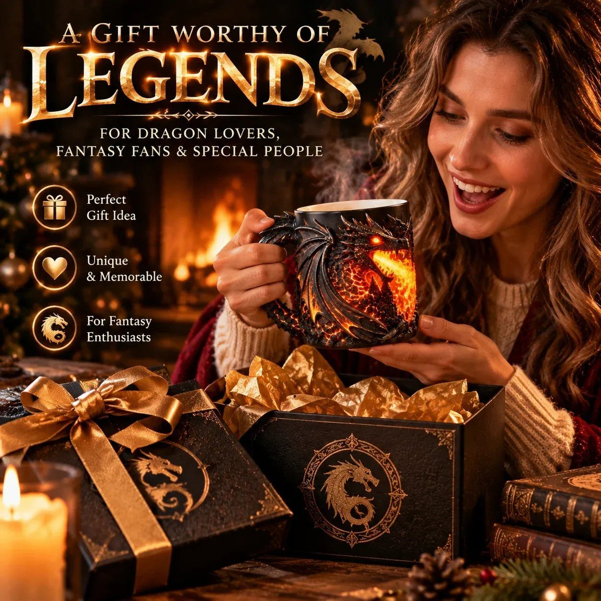 🔥 Last Day 49% OFF 🐉 Dragonfire 3D Heat-Reveal Magic Mug | Add a Hot Drink. Awaken the Dragon.🔥