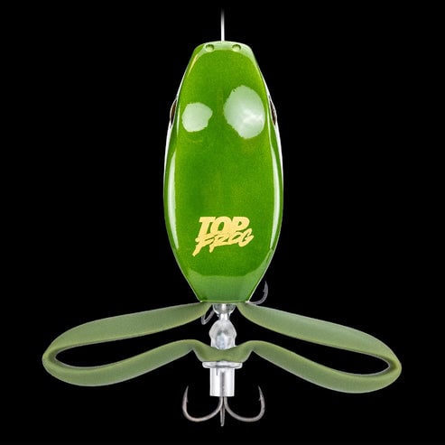 ⏳ Last Day 49% OFF – 🐸 Top Frog 6.5" Pre-Rigged Topwater Fishing Lure | Line-Thru Kicking-Leg Action, 1.2 oz Body & 100 lb Leader Included 🎣✨