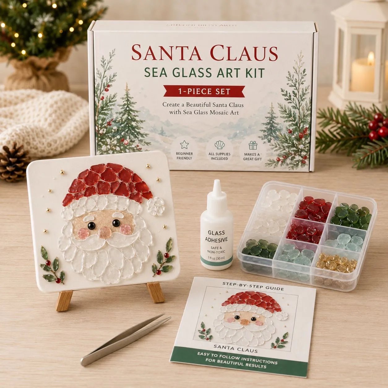 🎅🔥Christmas Pre-sale 49% OFF - 🎄 Create your own magical christmas sea glass art 🦌✨