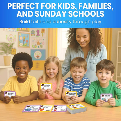 📖 Bible Trivia Cards for Kids – 300 Questions, 150 Cards, Perfect for Family Game Night & Sunday School