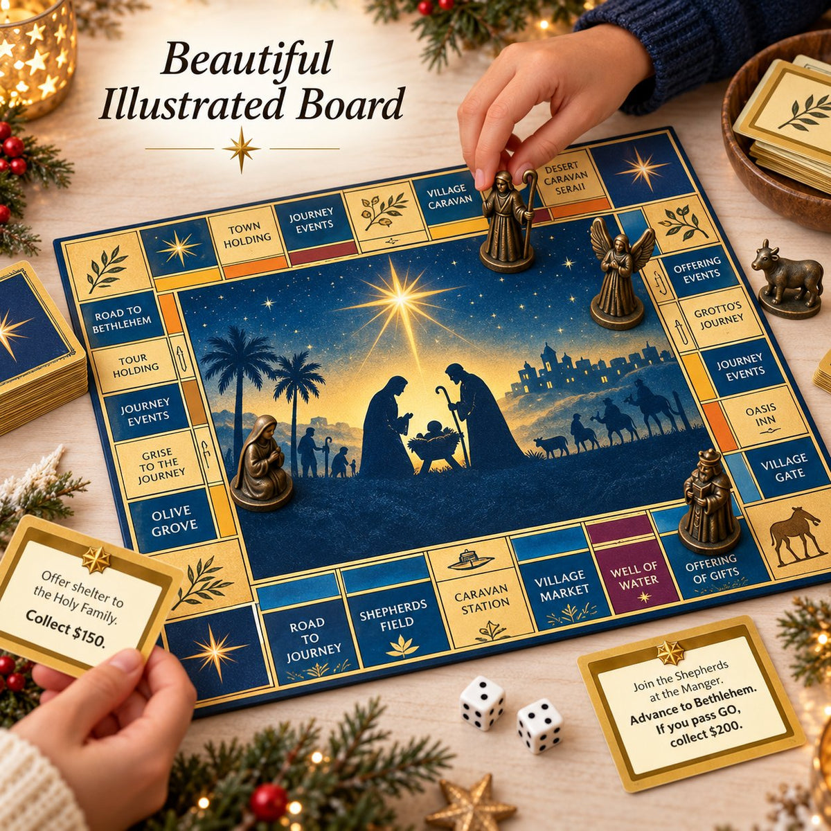 🌟 Nativity-Themed Family Board Game – Christmas Story Edition