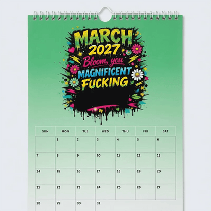 ⭐Early Bird Sale —2027 Year of the  Wall Calendar – Bold Graffiti Humor Calendar📆