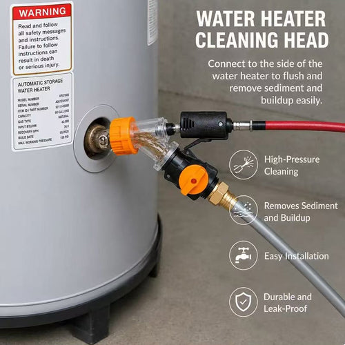 🔥HOT SALE🔥 49% OFF✨Heavy-Duty Water Heater Clog Tool | Chemical-Free Non-Electric Sediment Cleaner for Tanks, Scale Removal Support