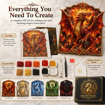 🐉Dragon Magic 3D Layered Diamond & Pearl Art Kit✨