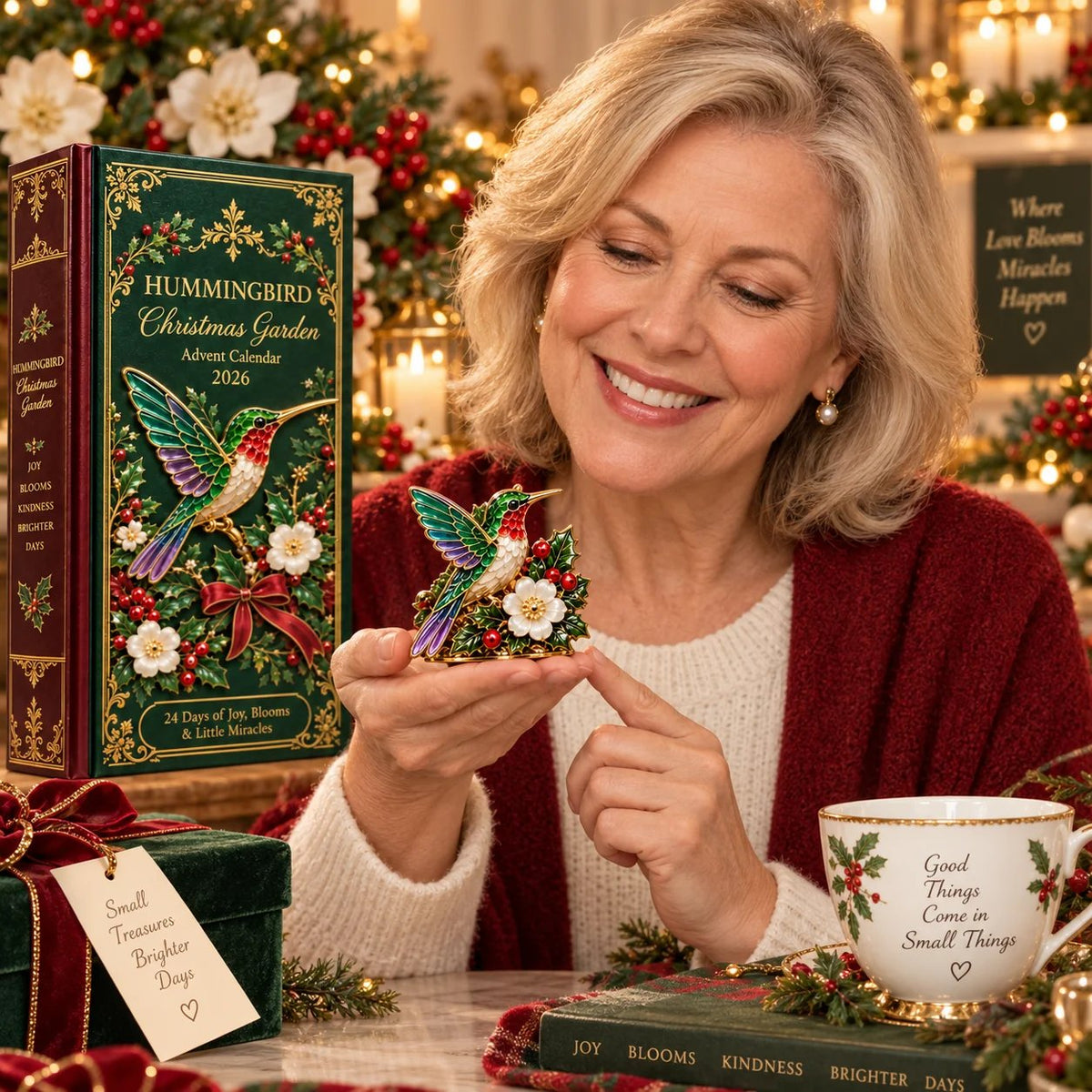 Hummingbird Christmas Garden Advent Calendar 2026 – 24 Nature Miniatures