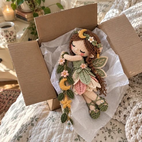 🧚✨ Fairy Hug Crochet Curtain Tiebacks – Whimsical Fairy Window Decor, Handmade Charm & Unique Gift Idea (📦Buy 2 Free Shipping)