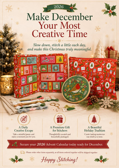 🎁Last Day 49% OFF-🎄🧵 2026 Cross Stitch Advent Calendar Box 🎁✨