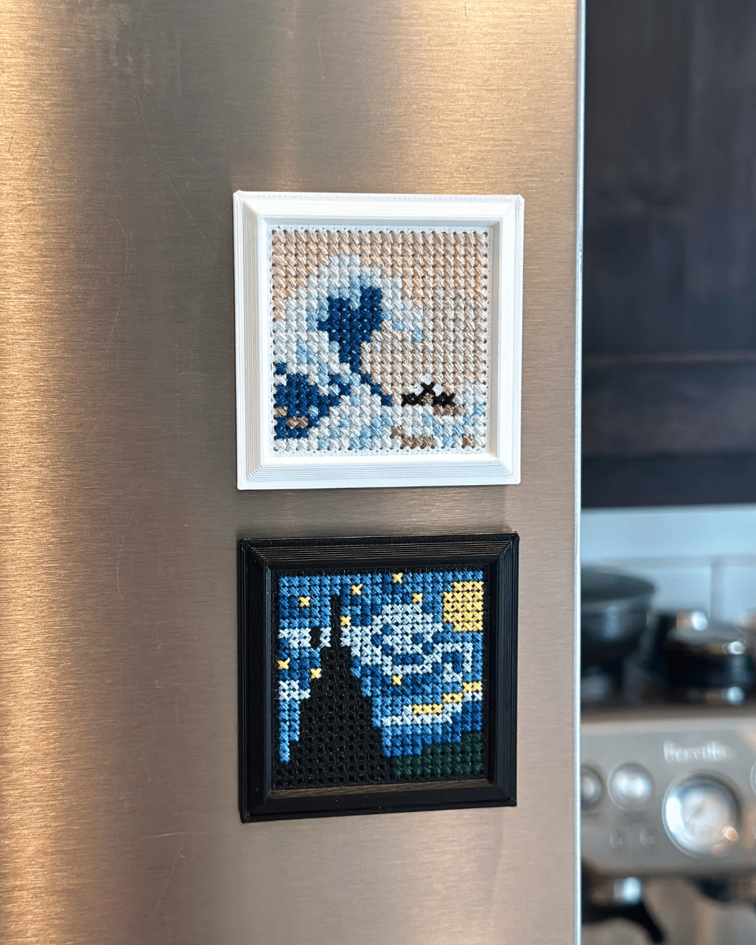 ⏳ Last Day 49% OFF – 🧵Beginner-Friendly DIY Mini Embroidery Magnet Frame Kit | 3D-Printed Stitchable Frame with Slide-On Backing & Magnet Included 💕