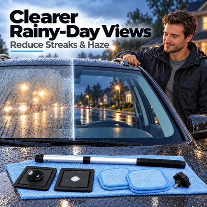 Dual Magnetic Car Windshield Cleaner | Streak-Free Auto Glass Cleaning Kit⭐