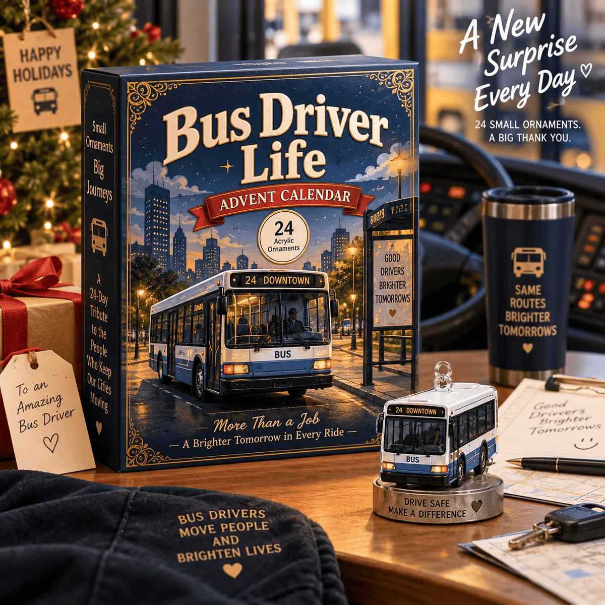 🚌 Driver’s Christmas Countdown | 24 Days of Bus-Themed Surprises ✨