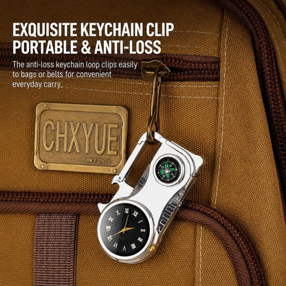 Multifunctional lighter with watch🔥 — — Watch/compass/keychain/bottle opener/cool lamp in one