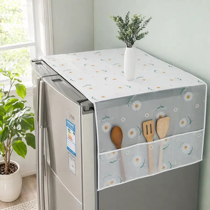 🌼 Daisy Fridge Dust Cover – Waterproof Top Protector with Handy Storage Pockets, Stylish & Functional Kitchen Essential(Buy 2 Free Shipping)