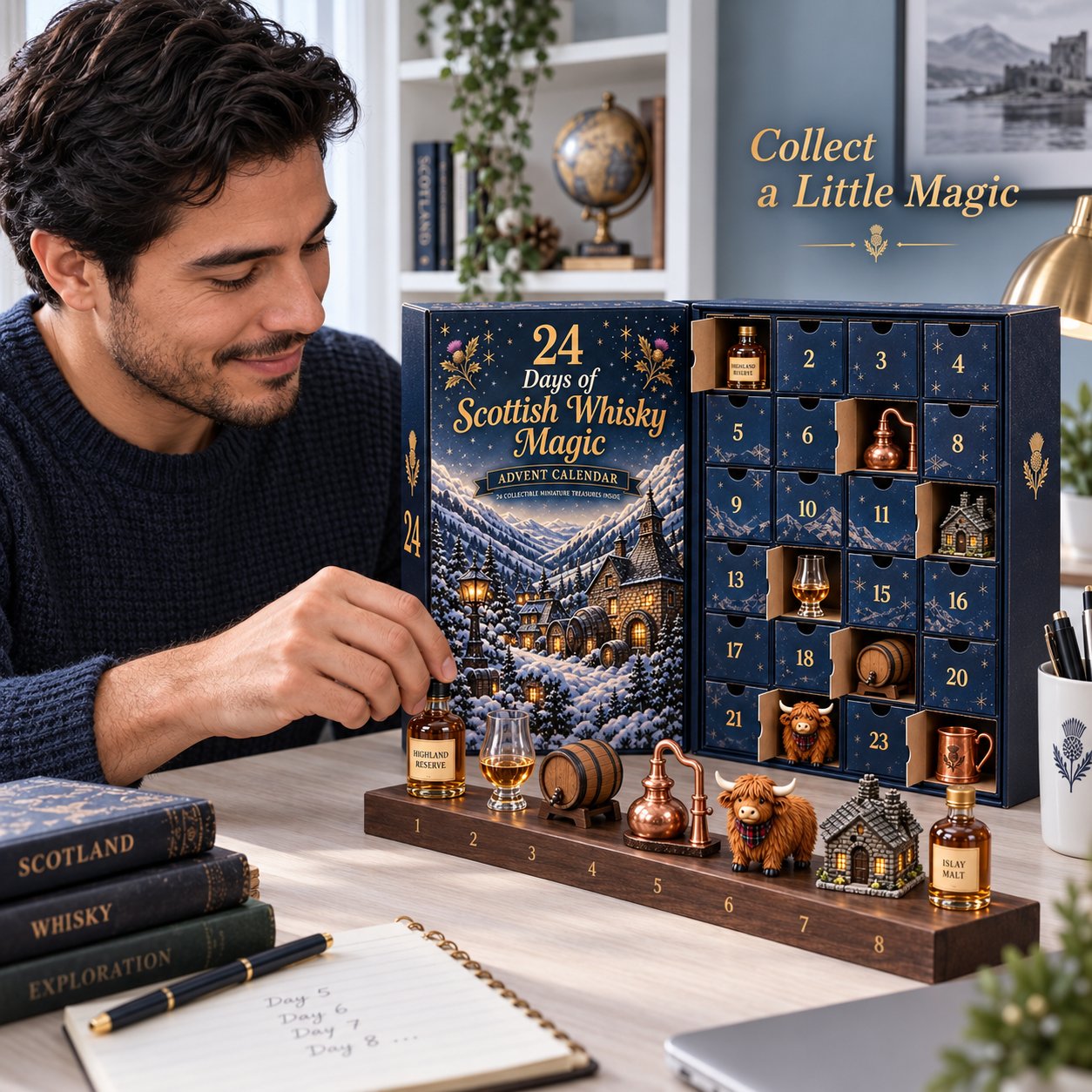 Whisky-Themed Collectible Advent Calendar – 24 Daily Surprises