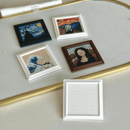 ⏳ Last Day 49% OFF – 🧵Beginner-Friendly DIY Mini Embroidery Magnet Frame Kit | 3D-Printed Stitchable Frame with Slide-On Backing & Magnet Included 💕
