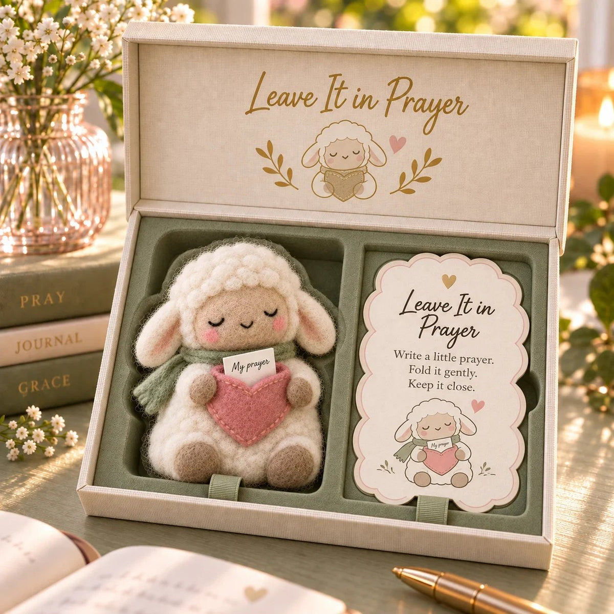 ⏳ Last Day 49% OFF – ✝️ Faith-Inspired Felt Keepsake Gift Set | 6 Meaningful Designs with Matching Message Card & Gift Box 🎁