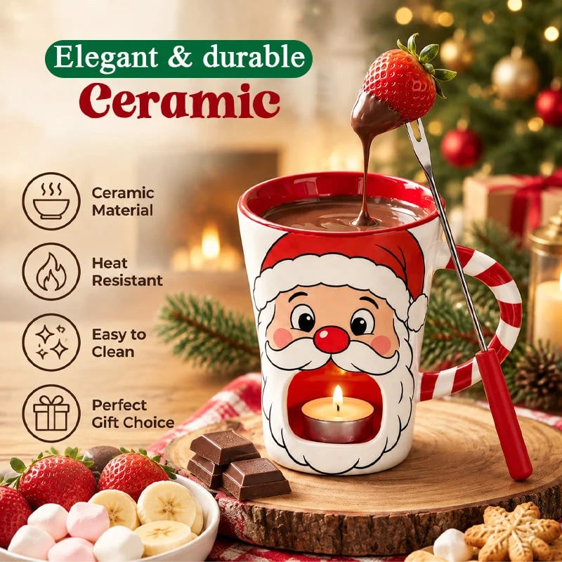 🎅 Christmas Chocolate Fondue Mug | Sweet Holiday Moments