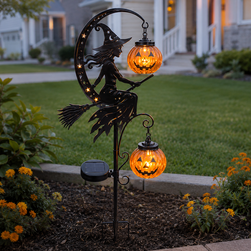 Halloween Witch Solar Garden Stake Light