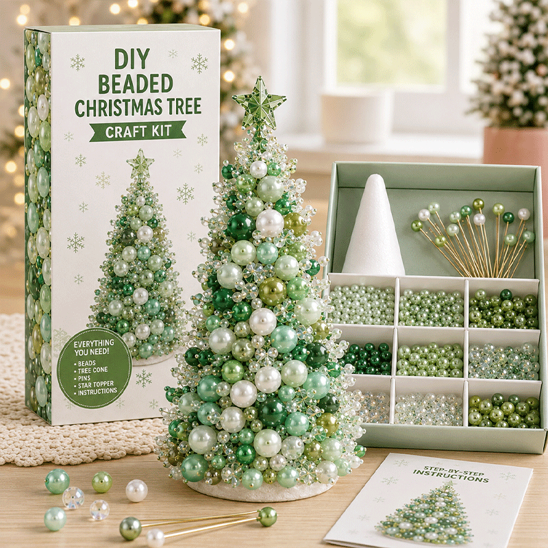 🔥49% Off Last Day - BUY 3 GET 1 FREE🎄 Dreamy Beaded Christmas Tree DIY Kit (📦Buy 3 Free Shipping)