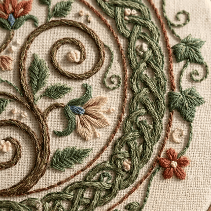 🔥49% Off Last Day - BUY 3 GET 1 FREE🌿Art Nouveau Celtic Knot Embroidery Kit (📦Buy 3 Free Shipping)