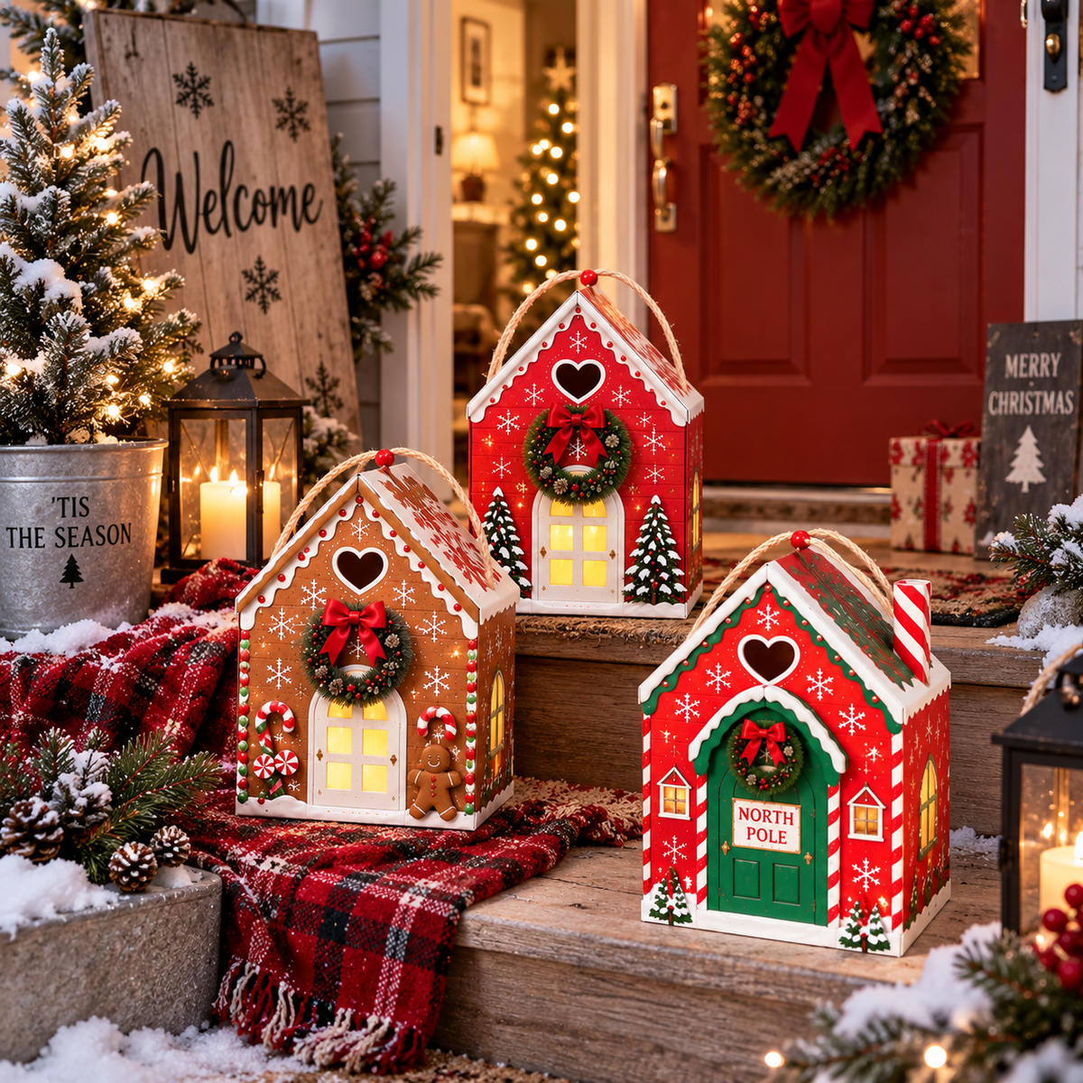 🏠Christmas Magic House Gift Box – Creative 3D Handheld Holiday Gift Packaging