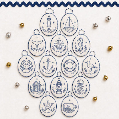 🧵 DIY Oval Embroidery Ornament Kit