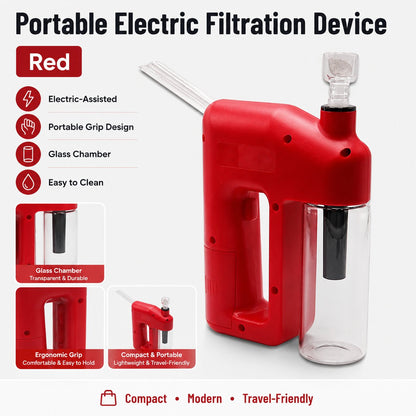 ✨ Portable Handheld Electric Filtration Device | Modern Glass Minimalist Design