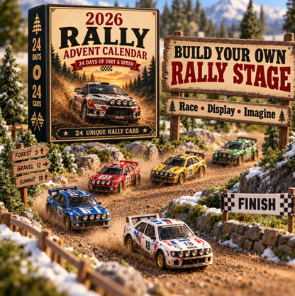 🏎️ Rally Christmas Advent Calendar 2026 – 24 days full of speed and excitement, 24 rally race cars to collect (2D models)