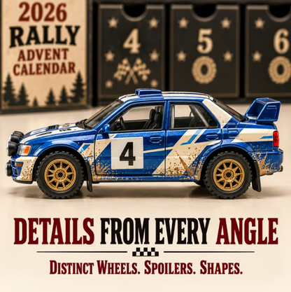 🏎️ Rally Christmas Advent Calendar 2026 – 24 days full of speed and excitement, 24 rally race cars to collect (2D models)