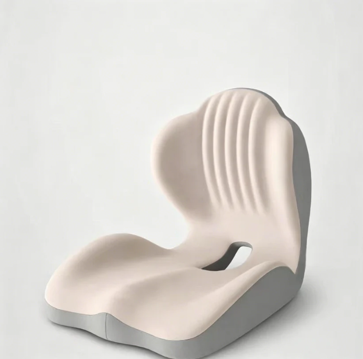 Ergonomic Memory Foam SeatCushion with Lumbar & BackSupport, Relieves Back Pain,Reduces Pressure