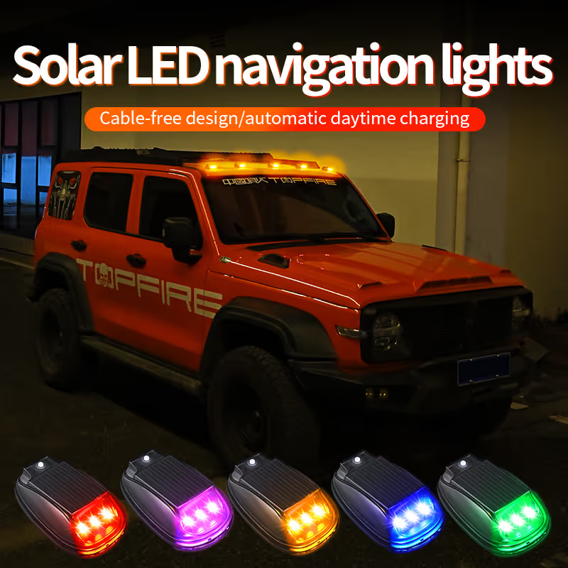 Limited Time Sale-👾Solar Waterproof Cab Roof Lights(Two in a Set)