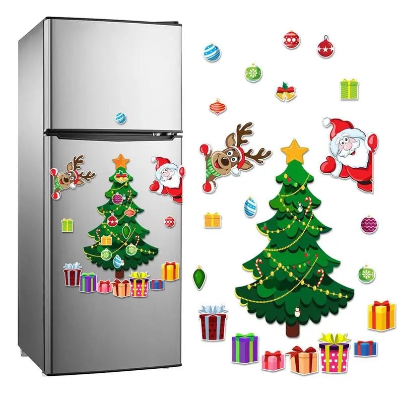 Christmas Refrigerator Magnets,Christmas Tree Magnets for Fridge Stickers