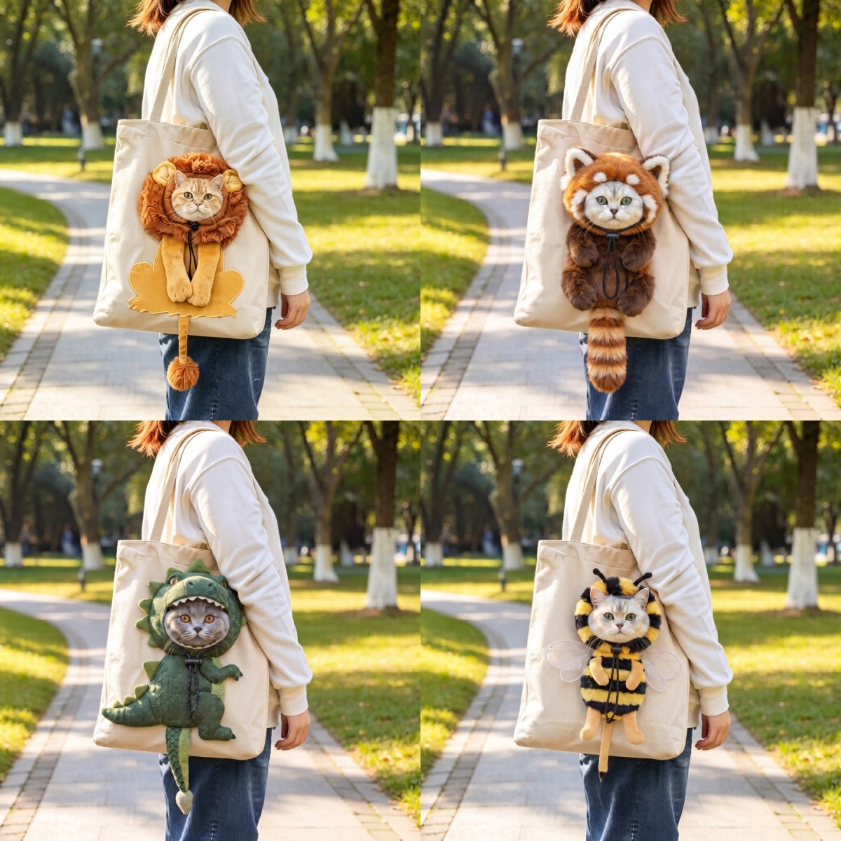 Cute Pet Travel Tote Bag | For Cats & Small Dogs Up To 20lbs