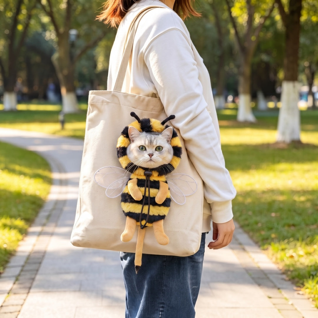 Cute Pet Travel Tote Bag | For Cats & Small Dogs Up To 20lbs