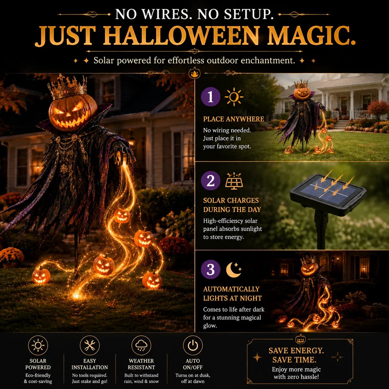 🎁Today 49% OFF🎁🎃Flowing LED Halloween Yard Light