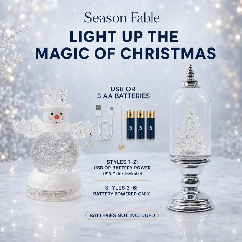 Illuminated Musical Christmas Snow Globe Lantern