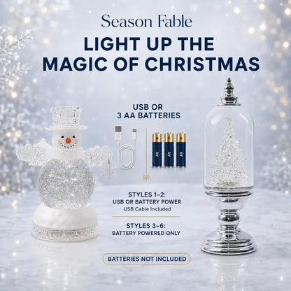 Illuminated Musical Christmas Snow Globe Lantern