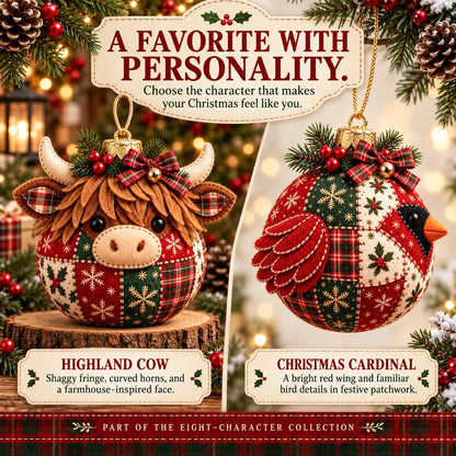 🎄Beginner-Friendly Cozy Patchwork Christmas Ornament Collection | 8 Festive Character Designs for Trees, Wreaths & Holiday Gifts ✨