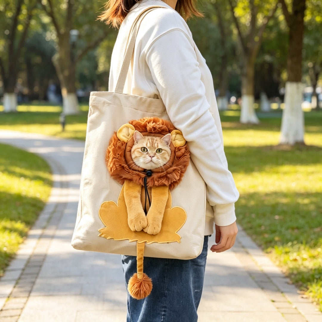 Cute Pet Travel Tote Bag | For Cats & Small Dogs Up To 20lbs