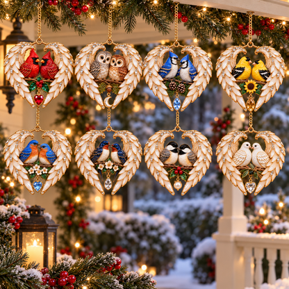 ❤️ 2026 Angel Wing Heart Bird Ornaments | 8 Keepsake Designs