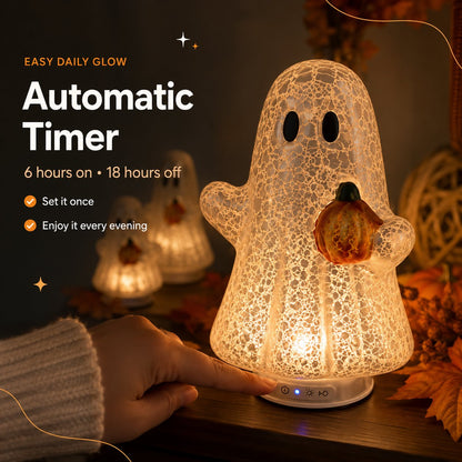 👻 Set of 3 Illuminated Mercury Glass Ghosts-Turn Any Corner Into A Charming Halloween Scene