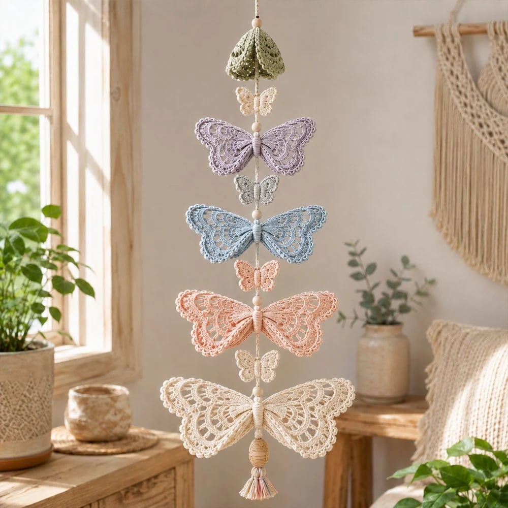 ❤️Beginner-Friendly🦋Butterfly Garden Cascade DIY Crochet Kit