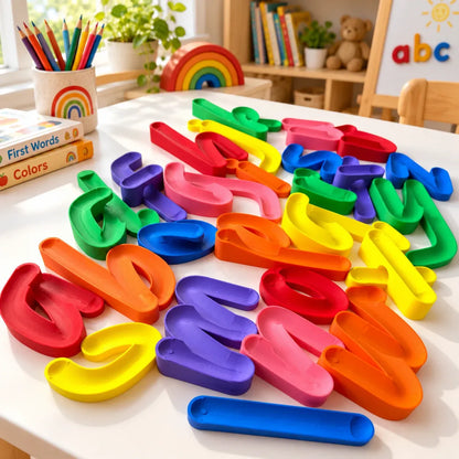 🌈 Rolling Alphabet Tracing Set – Colorful Hands-On Letter Learning Toy for Kids
