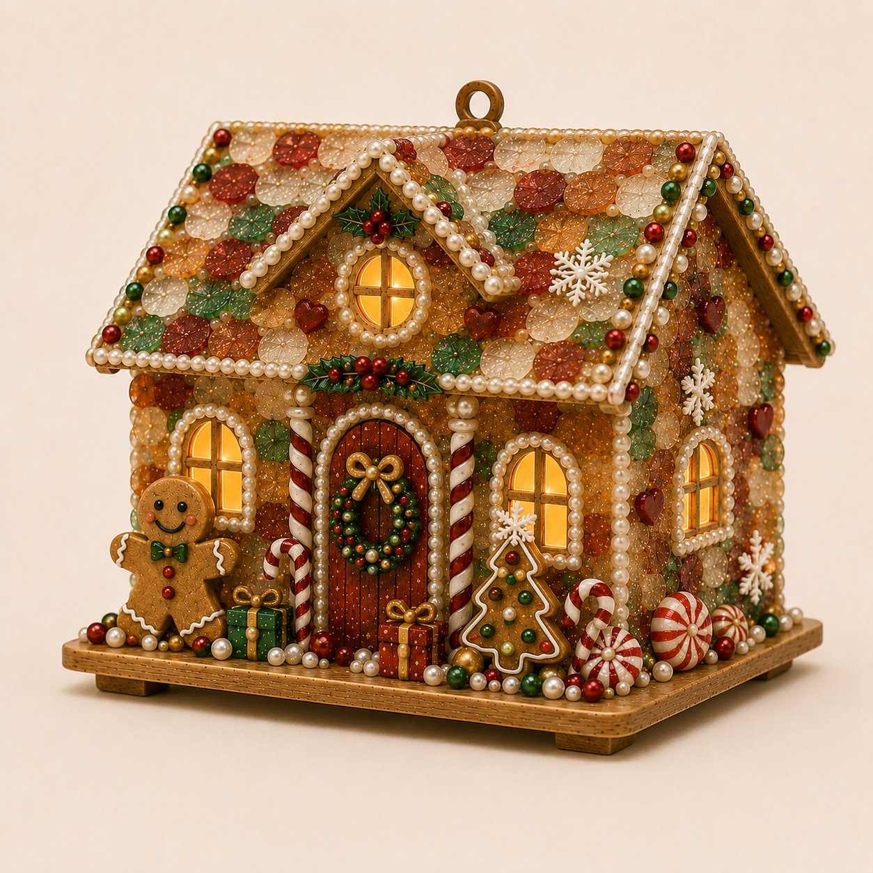 ⏳ Last Day 49% OFF – 🏡 Beginner-Friendly DIY Glowing Coastal Glass-Style Christmas Cottage Kit Collection | Complete Kit with Sea Glass-Style Pieces, Pearl Beads & Step-by-Step Guide Included 💕