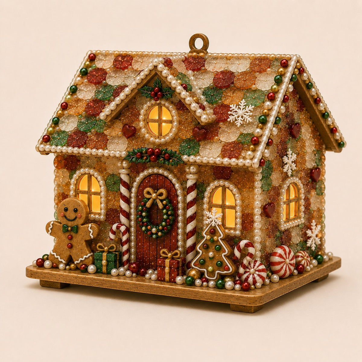 ✨ DIY Illuminated Sea Glass Christmas Cottage Kit