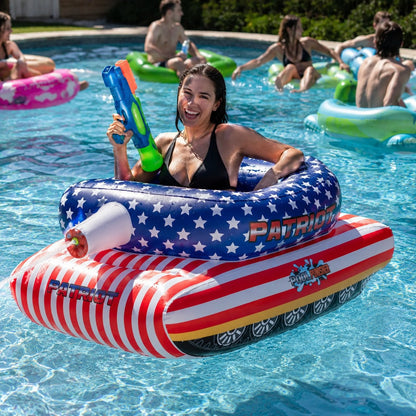 🔥 Summer Pool Party Sale 49% OFF – Patriot Pool Float with Water Cannon for Beach, Lake & Pool Fun