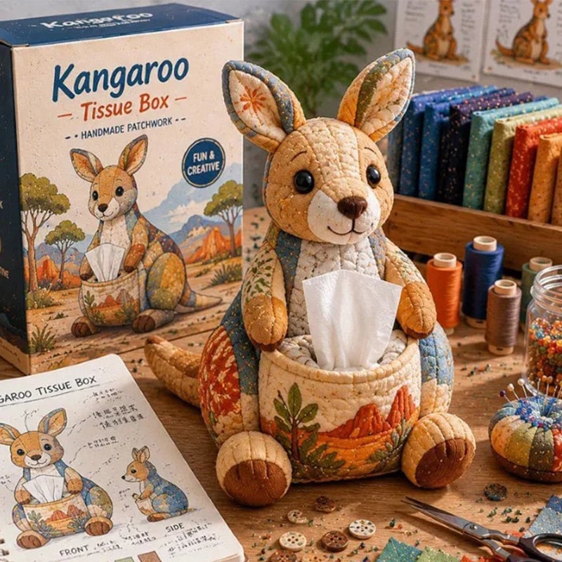 💥[LIMITED TIME 50% OFF]🔥 DIY Dieren Tissuehouder Set | Koala/Otter/Wombat etc. 5 Stijlen | Inclusief Stoffen & Accessoires | Handgenaaid | Woondecoratie