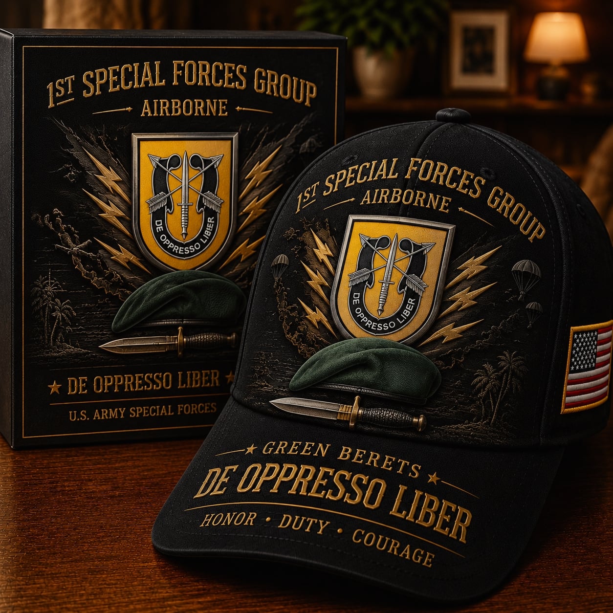 🗡️U.S. Army Special Forces “De Oppresso Liber” Tribute Cap