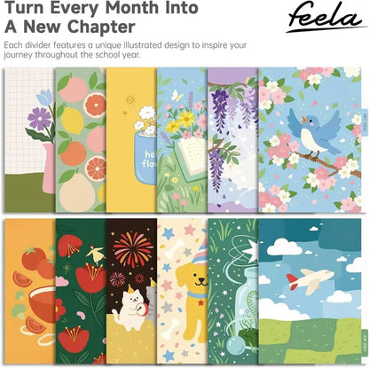 🧑‍🏫📔Shuttle Art Academic Year Planner | July 2026- June 2027, Growth Tree Design For School year(📦Buy 2 Free Shipping)